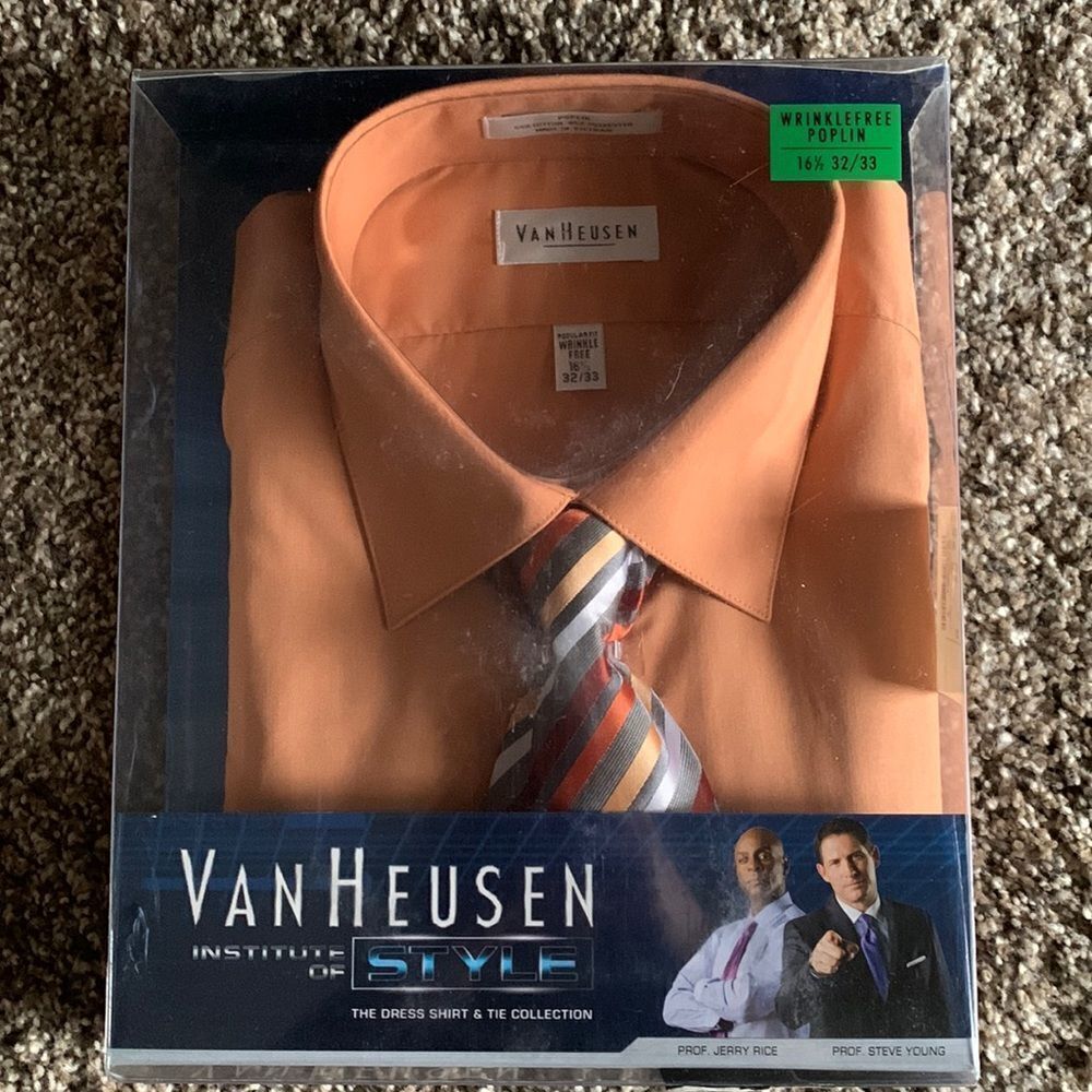 Van Heusen Dress Shirt & Tie Collection Set Wrinkle free